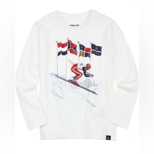 MAYORAL Boy's T-shirt with Skier Graphic